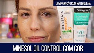 Minesol Oil Control FPS70 com cor da Neostrata - resenha de protetor solar com cor