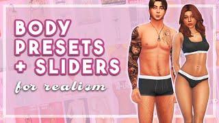 My Favorite CC: Body Presets & Sliders for Realism | Sims 4 CC Links