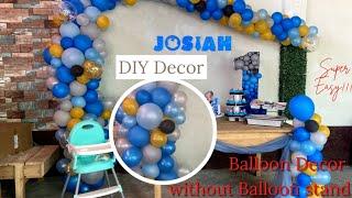 DIY BALLOON DECORATION WITHOUT BALLOON STAND #diy #balloondecoration