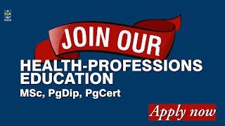 Health Professions Education Online Distance Learning programme at the University of Glasgow.