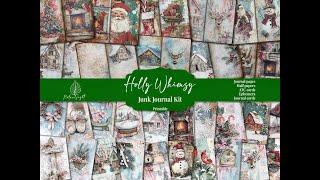 Christmas Junk Journal Kit Flip Through | Vintage Ephemera & Digital Papers | Festive Holiday Crafts