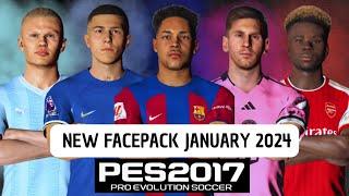 PES 2017 | New Facepack January 2024 For All Patches - ( Download & Install )