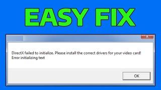 How To Fix DirectX Failed to Initialize Error in Windows