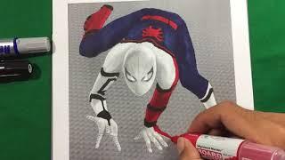 SPIDERMAN HOMECOMING Wall Shooting Coloring Pages SAILANY Coloring Kids