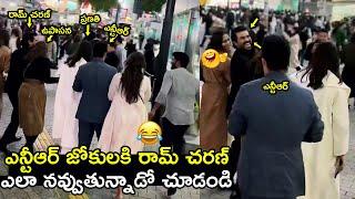 Ram Charan Non Stop Laugh to Jr Ntr Jokes|Ram CHaran,Upasana,Jr Ntr,Lakshmi Pranathi in Japan