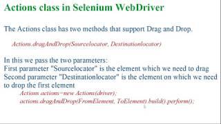 Perform Drag and Drop in Selenium WebDriver