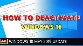 How to uninstall Product Key to deactivate Windows 10.