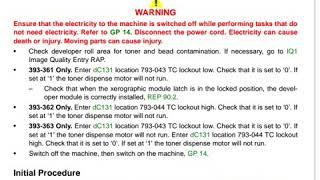 Xerox WC 5855 Toner Control Failure NVM