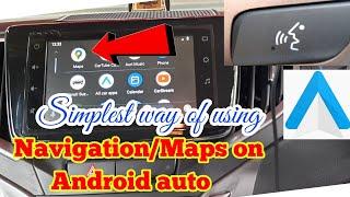 Navigation Maps on android auto | Voice Commands | How to use Google maps on android auto