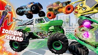 Monster Jam Zombie Island Compilation #15 | Racing, Freestyle, and High Speed Jumps