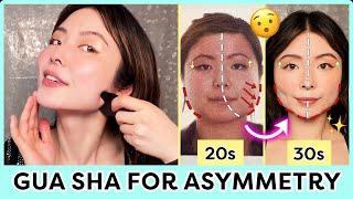 GUA SHA FOR FACE ASYMMETRY! TRANSFORM YOUR FACE IN 8-MINGET SYMMETRICAL FACE, LOOK MORE ATTRACTIVE