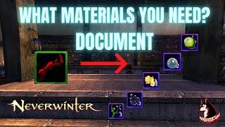 Neverwinter Mod 22 -  Masterwork Weapons ALL Classes Document What You WIll Need