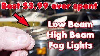 Fog Lights stay on with High Beam (All Lights Mod) Chevy GMC CHEAPEST MOD on the market