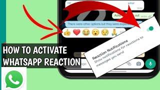 How To Activate WhatsApp Reactions ( WhatsApp reaction features) 2022 WhatsApp new update