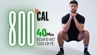 40 MIN Cardio hiit MATADOR de calorias TODO EM PÉ, sem equipamentos