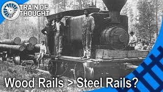 That time railroads used logs instead of rails - US Pole Roads