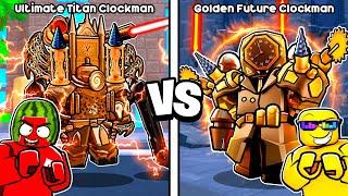 GOLDEN GODLY CLOCK vs ULTIMATE TITAN CLOCK in Toilet Tower Defense