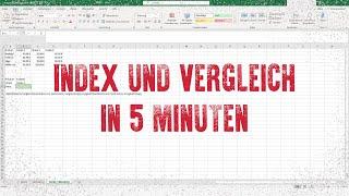 Excel Index und Vergleich in 5 Minuten