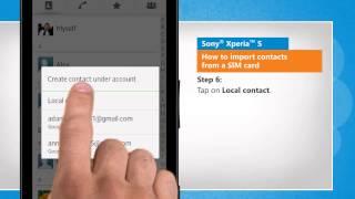 Sony® Xperia™ S -  How to import contacts from a SIM card