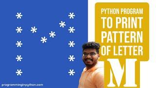 Python Program to Print Pattern of Letter M || Pattern Programming