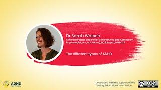 Sarah on the different types of ADHD