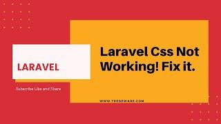 Laravel css not working // How to fix that