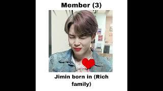 BTS members who born in rich or poor family  #shorts