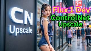 How To Use Flux 1 Dev ControlNet Upscaler In ComfyUI - A Simple And Easy Way