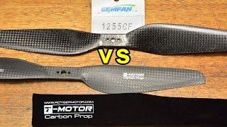 T-Motor vs Gemfan Carbon Fiber Quadcopter Propeller Comparison