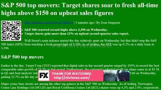 Samp P 500 top movers Target shares soar to fresh all time highs above $150 on upbeat sales figures