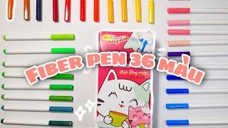 Review Bộ Fiber Pen Colokit 36 màu mới // Bút Calligraphy giá rẻ