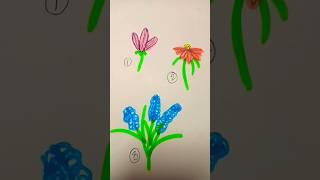 3 easy flowers #art #flowers #highlighters @harshikaartandcraft