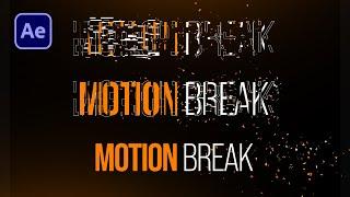 After Effects Tutorial: Breaking Text Animation in After Effects - No Plugins