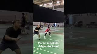 Marcus Gideon latihan di Pelatnas PBSI. Defend-nya kelas!