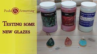 New Glaze unboxing and test tiles for 3 different types of Amaco glazes