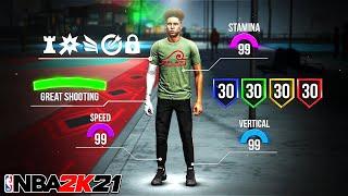 ONE of a KIND DEMIGOD GUARD BUILD - SPEEDBOOSTING PURE SHARP NBA 2K21