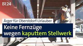 Frustrierte Bahnreisende: Wegen kaputtem Stellwerk kein Fernzug nach Oberstdorf | Abendschau | BR24