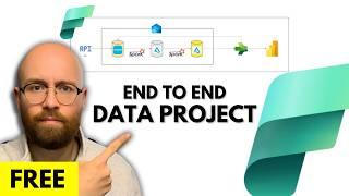 Azure Fabric End-To-End Data Engineering Project for Beginners (FREE Account) | Real Time Tutorial