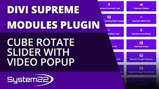 Divi Supreme Modules Cube Rotate Slider With Video Popup 
