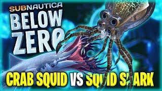 Crab Squid VS The Squid Shark - Crab Squid Attack in Subnautica