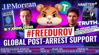 Durov’s Arrest Reaction, Trump’s DeFi project, JPMorgan’ BTC mining forecast ️ Hamster News