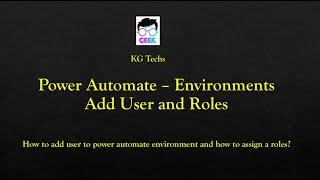 Power Automate User Role Assignment