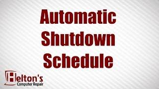 Automatic Shutdown Schedule - Vista / 7