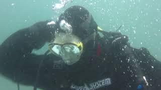 2 Divemasters imitate owd students