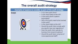 The overall audit strategy