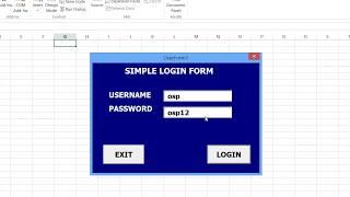 microsoft excel   how to make or create simple login form in excel