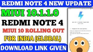 MIUI 10.1.1.0 GLOBAL STABLE REDMI NOTE 4 | MIUI 10 ROLLING OUT FOR 2ND BATCH DEVICES | REDMI NOTE 4