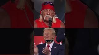 Trump gleams as he listens to Hulk Hogan speak at RNC