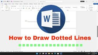 How to Draw Dotted Lines in Microsoft Word [Tutorial]