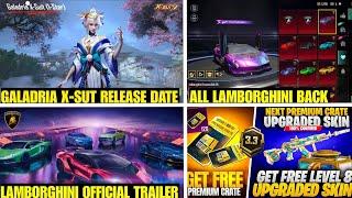 3.3 Update Galadria X-Sut | Next Premium Crate Gun Skin | Lamborghini Release Date| 3.3 update Bgmi